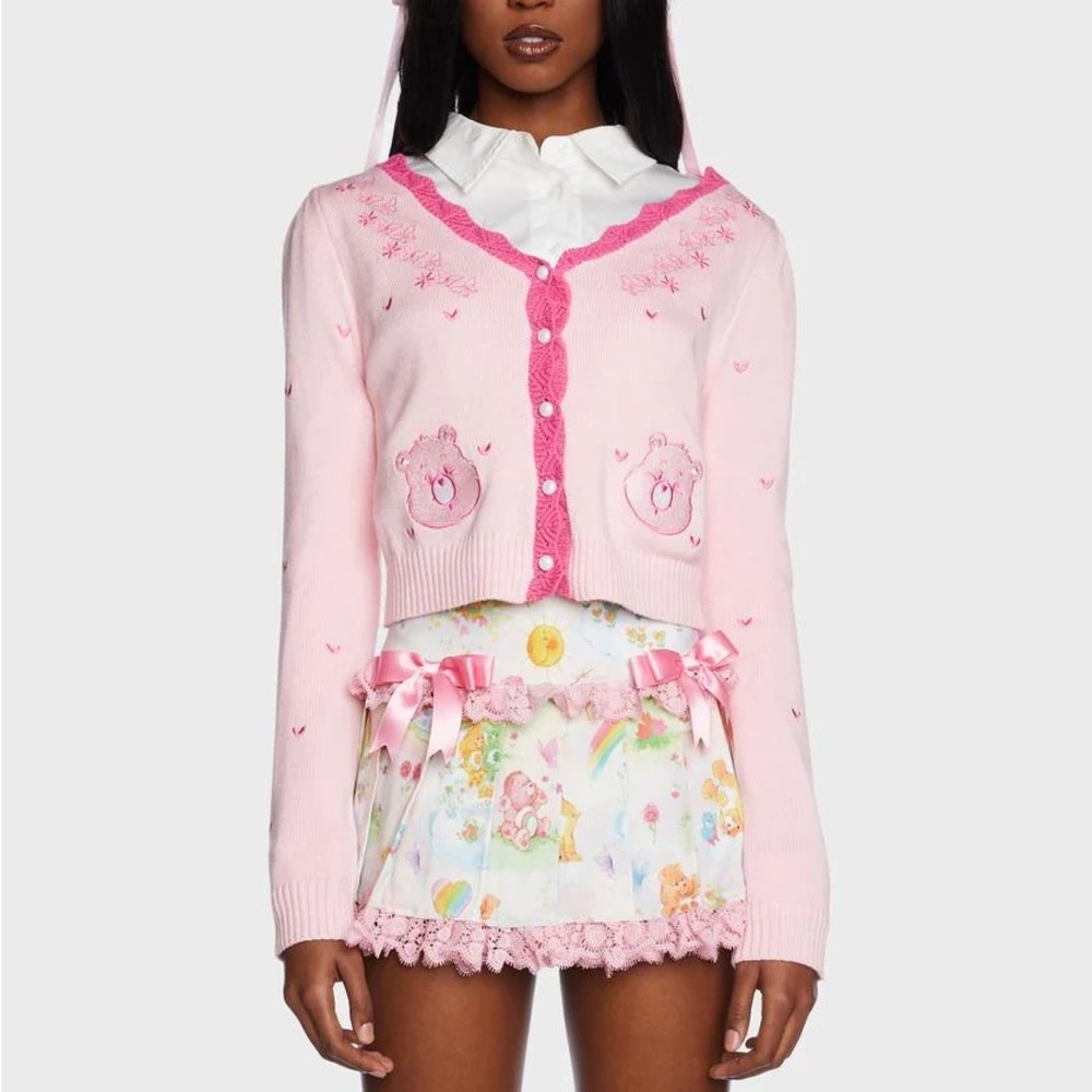 NWT Dolls Kill Care Bears Pink Cardigan
